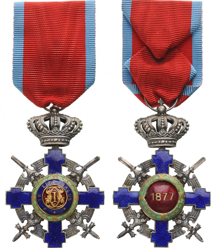 ROMANIA
ORDER OF THE STAR OF ROMANIA, 1864
Knight's Cross, 2nd Model Military....