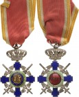 ROMANIA
ORDER OF THE STAR OF ROMANIA, 1864
Knight's Cross, 2nd Model Military. Breast Badge, 62x40 mm, Bronze silvered, both sides enameled original...