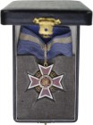 ROMANIA
ORDER OF THE CROWN OF ROMANIA, 1881
Commander's Cross, 2nd Model (1932) for Civil. Neck Badge, 46 mm, gilt Silver, hallmarked "ARG". maker's...