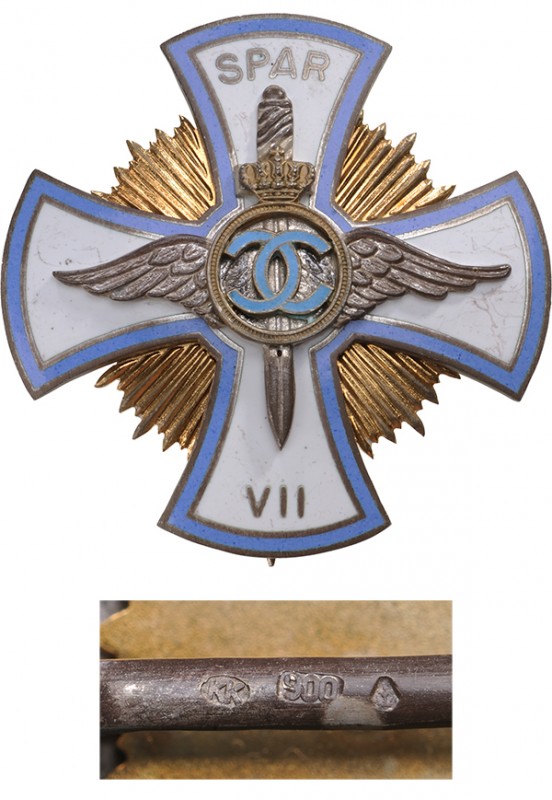 ROMANIA
REGIMENTAL BADGE OF THE "ROMANIAN AERONAUTIC PREPARATORY SCHOOLS S.P.A....