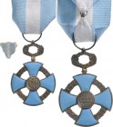 ROMANIA - REPUBLIC
 ORDER OF THE FAITHFULL SERVICE, 1935
Knight`s Cross, 3rd Model, Civil, instituted in 2000. Breast Badge, 60x41 mm, silvered Bron...
