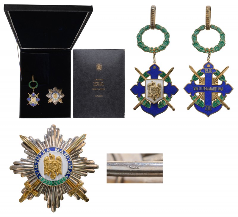 ROMANIA - REPUBLIC
Order of "Maritime Virtue"
Grand Officer for Military in Ti...