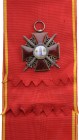 RUSSIA
ORDER OF SAINT ANNA
Grand Cross Badge with Swords, 1st Class, instituted in 1735. Sash Badge, 58x53 mm, gilt Silver, enameled, original sash....