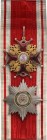 RUSSIA
ORDER OF SAINT STANISLAS
Grand Cross Set, 1st Class, instituted in 1765. Sash Badge, 63 mm, GOLD, enameled, maker's mark "EDOUARD", hallmarke...