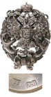 RUSSIA
Graduation Badge of Navy Military Academy, Nicholas II
Breast Badge, 52x39 mm., Silver, hallmarked "84", maker's mark "CK", reverse screw and...