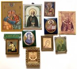 RUSSIA
Lot of 9 Icons
Nice lot composed of nine modern icons, paintings or reproductions about the image of Christ, holy founders (Peter and Paul), ...