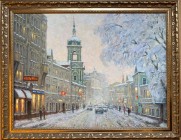 RUSSIA
Large Oil on Canvas by Igor Vladimirovic Razhivin, 2010 
Large Oil on Canvas by Igor Vladimirovic Razhivin 2010 entitled "Morning Haze". Very...
