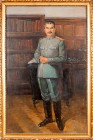 RUSSIA
Life-size oil on wooden panel 
representing Iossif Vissarionovitch Djougachvili, well known as Joseph Staline (1878-1953), Russian school cir...
