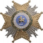 SPAIN
ROYAL AND MILITARY ORDER OF SAINT HERMENEGILDO
"Commandator da Numero", Grand Officer's Star, instituted in 1815. Breast Star, 70 mm, gilt and...
