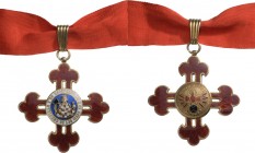 SPAIN
ORDER OF ALPHONSE X "THE WISE"
Commander`s Cross, 3rd Class, instituted in 1902. Neck Badge, 61x58 mm, gilt Silver, superimposed parts gilt en...