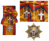 SPAIN
ORDER OF NAVAL MERIT
Grand Cross Set Blue Division , 1st Class, instituted in 1931. Sash Badge, 63x35 mm, gilt Silver, multipart construction,...