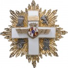 SPAIN
ORDER OF AERONAUTICAL MERIT
Grand Officer's Star White Division, 2nd Class, instituted in 1945. Breast Star, 70 mm, gilt Silver, multipart con...