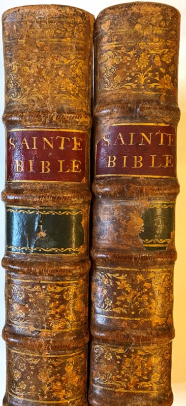 SWITZERLAND
Rare Old Two Volumes Bible, 1779 
"La sainte Bible", qui contient ...