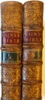 SWITZERLAND
Rare Old Two Volumes Bible, 1779 
"La sainte Bible", qui contient le Vieux et le Nouveau Testament / revue & corrig?e sur le texte h?bre...