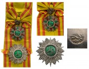 TUNISIA
ORDER OF NICHAN AL IFTIKHAR
Grand Cross Set, 1st Class, Ali III ibn al Husayn (1888-1902). Sash Badge, 85x61 mm, Silver, Arabic hallmarks, c...