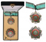 TUNISIA
The Order of the Republic
Grand Officer's Set, 2nd Type (after 1961). Neck Badge, 70 mm., silver plated Bronze, maker's mark "A.B & Cie.", o...