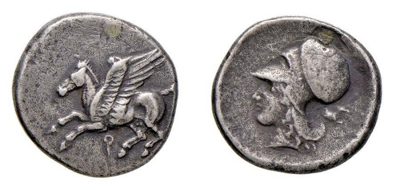 Didrachme AR
Corinthus (c. 386-307 BC), Athena / Pegasus
22 mm, 8,16 g
Ravel ...
