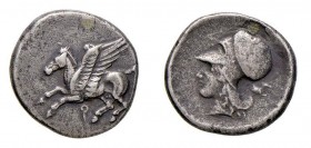 Didrachme AR
Corinthus (c. 386-307 BC), Athena / Pegasus
22 mm, 8,16 g
Ravel 1026 BB