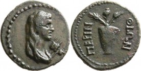 Bronze Æ
Thrace, Perinthos, 1 century BC, Demeter / Modius
19 mm, 3,30 g
Schönert 140 ff.