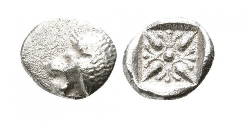 Diobol AR
Ionia. Miletos, Late 6th-early 5th century BC, Forepart of lion right...