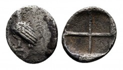 Hemiobol AR
Asia Minor, uncertain mint, c. 500-450 BC
7 mm, 0,30 g