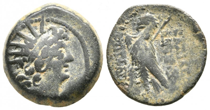 Bronze Æ
Seleukid Kingdom. Antioch. Antiochos VIII Epiphanes Grypos (121-97 BC)...