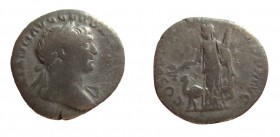 Denarius AR
Trajan (98-117), Arabia holding branch, at her feet camel, Rome
19 mm, 3,17 g
RIC 142