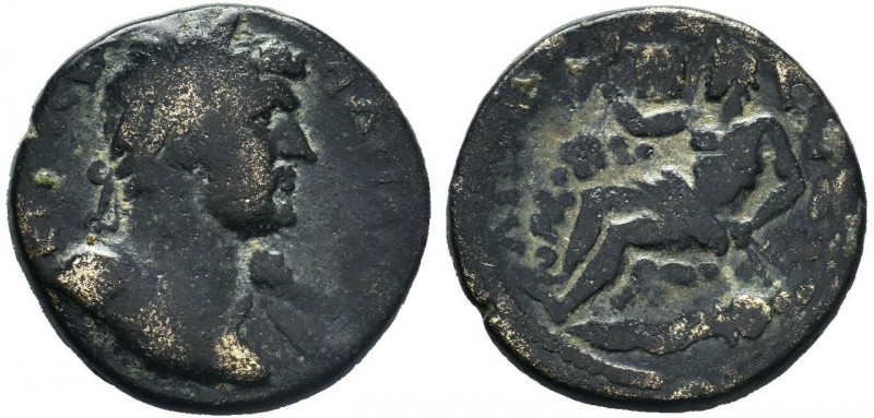 Bronze Æ
Phrygia, Apamea, Hadrian (98-117), laureate bust right, aegis tied at ...