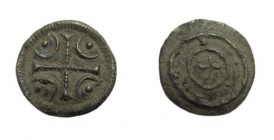 Denier AR
Hungary, 12th century
11 mm, 0,32 g
Huszar 99