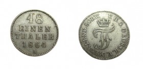 1/48 Thaler AR
Mecklenburg Schwerin 1864
17 mm, 1,31 g