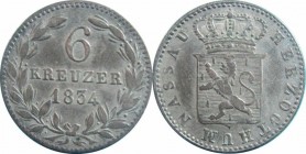 6 Kreuzer AR
Nassau 1834
20 mm, 2,34 g