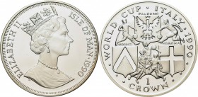 1 Crown AR
Isle of Man, Elisabeth II, World Cup Italy 1990 (Palermo)
40 mm, 28,55 g