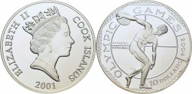 10 Dollars AR
Cook Islands, Elizabeth II, Olympic Games 2004
40 mm, 20 g