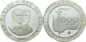 2000 Peseten AR
Spain, Olympic Games, Barcelona, 1991
40 mm, 27 g