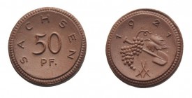 50 Pfennig
Sachsen. Meissen 1921
22 mm, 2,24 g