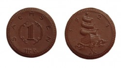 1 Mark
Sachsen. Meissen 1921
25 mm, 3,18 g