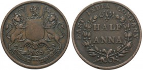 1/2 Anna Æ
East India Company Bombay Colony 1835
30 mm, 12,50 g