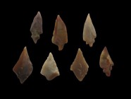 Neolithic flint arrowheads, North Africa