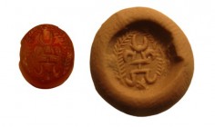 Sassanid seal from carneol , altar, 5th-6th century AD, 11 x 9 mm