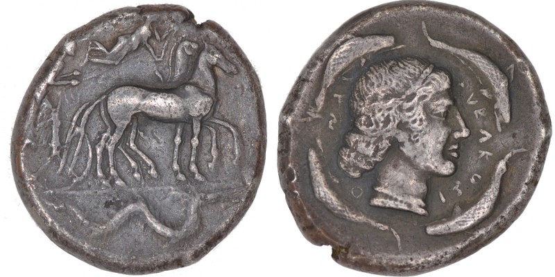SICILY. Syracuse. Second Democracy. 466-406 BC. AR tetradrachm (24mm, 17.09g, 6h...