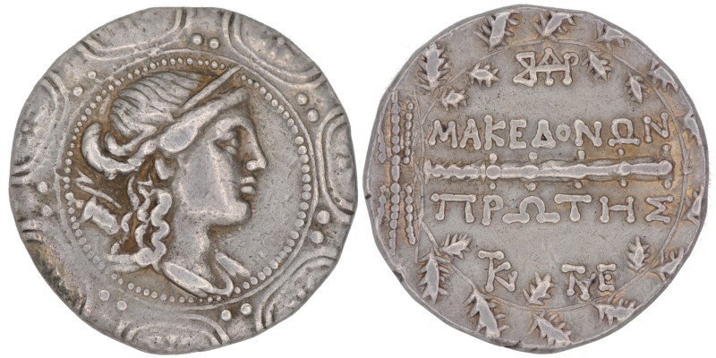 Macedonia, Roman Protectorate. First Meris. Ca. 167-148 B.C. AR tetradrachm (31m...