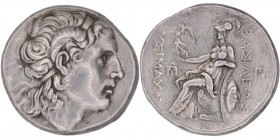 Thrace. Lysimachus (305-281 BC). AR tetradrachm (17mm, 17.01g, 12h). Amphipolis mint. Struck ca 288/7-282/1 BC. Diademed head of deified Alexander rig...