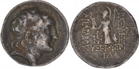 Kings of Cappadocia. Ariarathes V Eusebes Philopator, circa 163-130 BC. AR Drachm (17 mm, 4.08g, 12h), Eusebeia-Mazaca, year 33 (ΓΛ) = 131/0 BC. Diade...