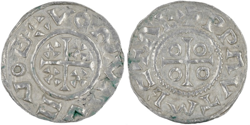 Czech Republic. Boleslav III 999-1002/3. AR Denar (17mm, 0.76g). Prague mint. +B...