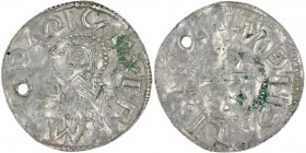 Czech Republic. Bohemia. Jaromir, 1003, 1004 - 1012, 1033 - 1034. AR Denar (18mm, 0.77g). +IARM[_]OMCP, bust left with hand in front / +VIЭHꓛOZI: ЯA, ...