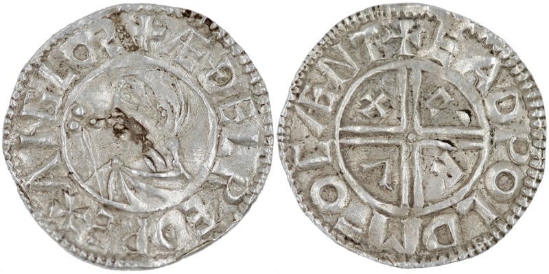 England. Aethelred II. 978-1016. AR Penny (18mm, 1.51g, 6h). Crux type (BMC iiia...