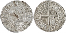 England. Aethelred II. 978-1016. AR Penny (18mm, 1.51g, 6h). Crux type (BMC iiia, Hild. C.a.). Canterbury mint; moneyer Eadweald. Struck circa 991-997...