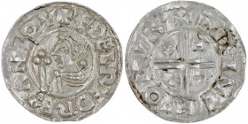England. Aethelred II. 978-1016. AR Penny (19mm, 1.47 g, 3h). Crux type (BMC iiia, Hild. C). London mint; moneyer Leofing. Struck circa 991-997. + ÆÐE...