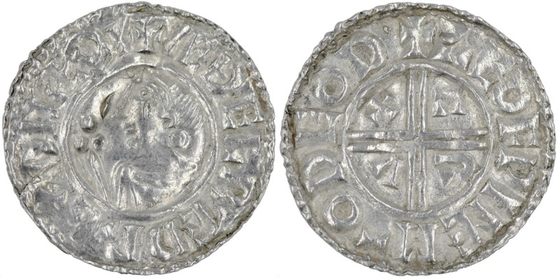 England. Aethelred II. 978-1016. AR Penny (20mm, 1.43g, 3h). Crux type (BMC iiia...