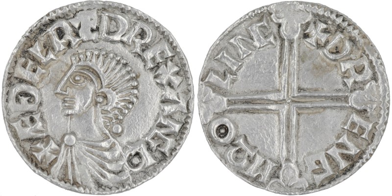 England. Aethelred II. 978-1016. AR Penny (19mm, 1.45g, 12h). Long Cross type (B...